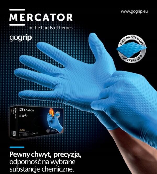 Amio ΓΑΝΤΙΑ ΝΙΤΡΙΛΙΟΥ MERCATOR GOGRIP ΣΕ ΜΑΥΡΟ ΧΡΩΜΑ SMALL (S) ΑΜΙΟ - 50 ΤΕΜ. - Image 2