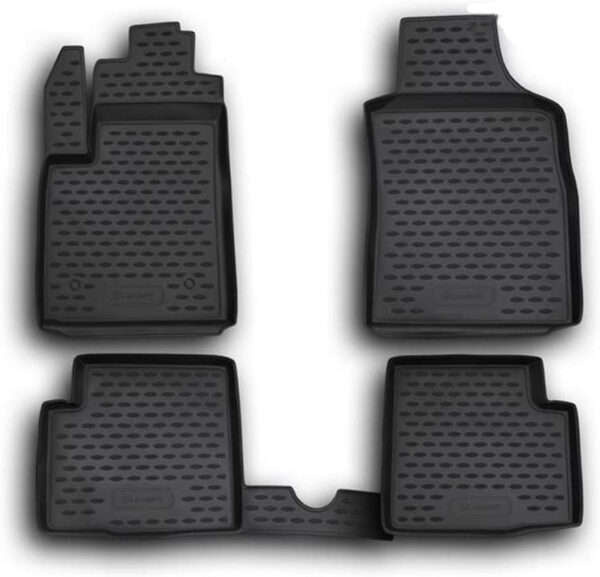 Novline ΜΑΡΚΕ ΠΑΤΑΚΙΑ ΣΕ ΣΚΑΦΗ TPE ΛΑΣΤΙΧΟ ΓΙΑ FIAT 500 2007-2015  ΣΕ ΜΑΥΡΟ ΧΡΩΜΑ NOVLINE - 4 ΤΕΜ.