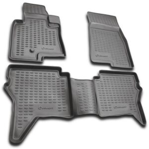 Novline ΜΑΡΚΕ ΠΑΤΑΚΙΑ ΣΕ ΣΚΑΦΗ TPE ΛΑΣΤΙΧΟ ΓΙΑ MITSUBISHI PAJERO 3D 11/2006-2019  ΣΕ ΑΝΘΡΑΚΙ ΣΚΟΥΡΟ ΓΚΡΙ ΧΡΩΜΑ NOVLINE - 4 ΤΕΜ.