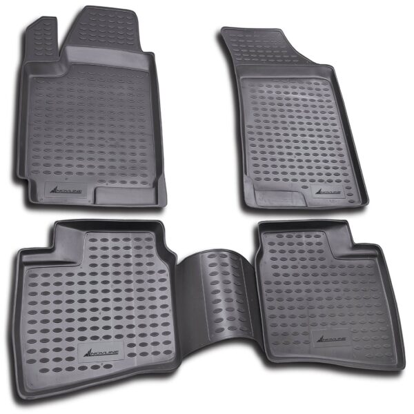 Novline ΜΑΡΚΕ ΠΑΤΑΚΙΑ ΣΕ ΣΚΑΦΗ TPE ΛΑΣΤΙΧΟ ΓΙΑ HYUNDAI ELANTRA 3D 2007-2011  ΣΕ ΑΝΘΡΑΚΙ ΣΚΟΥΡΟ ΓΚΡΙ ΧΡΩΜΑ NOVLINE - 4 ΤΕΜ.