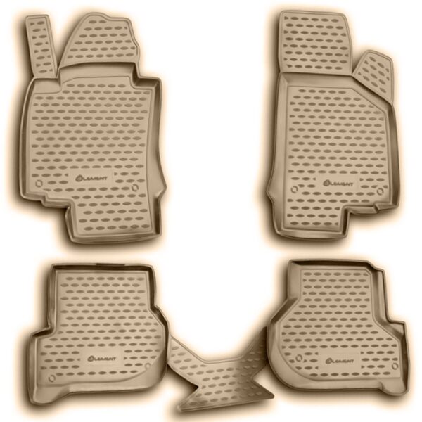 Novline ΜΑΡΚΕ ΠΑΤΑΚΙΑ ΣΕ ΣΚΑΦΗ TPE ΛΑΣΤΙΧΟ ΓΙΑ SKODA OCTAVIA 03/2004-2013  ΣΕ ΜΠΕΖ ΧΡΩΜΑ NOVLINE - 4 ΤΕΜ.