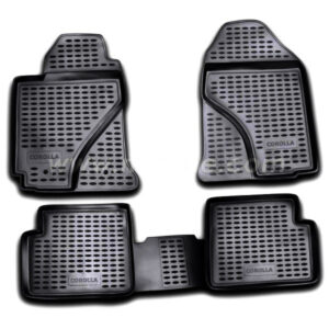 Novline ΜΑΡΚΕ ΠΑΤΑΚΙΑ ΣΕ ΣΚΑΦΗ TPE ΛΑΣΤΙΧΟ ΓΙΑ TOYOTA COROLLA 2002-2007  ΣΕ ΜΑΥΡΟ ΧΡΩΜΑ NOVLINE - 4 ΤΕΜ.