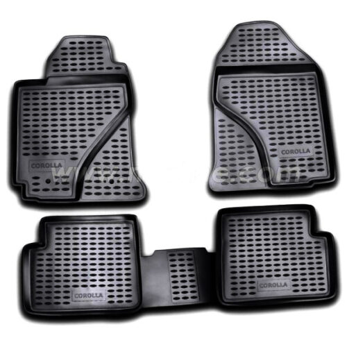 Novline ΜΑΡΚΕ ΠΑΤΑΚΙΑ ΣΕ ΣΚΑΦΗ TPE ΛΑΣΤΙΧΟ ΓΙΑ TOYOTA COROLLA 2002-2007  ΣΕ ΜΑΥΡΟ ΧΡΩΜΑ NOVLINE – 4 ΤΕΜ.