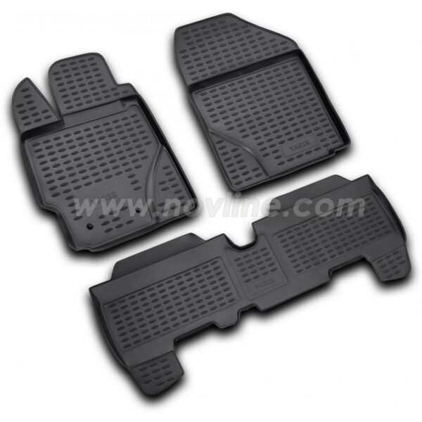 Novline ΜΑΡΚΕ ΠΑΤΑΚΙΑ ΣΕ ΣΚΑΦΗ TPE ΛΑΣΤΙΧΟ ΓΙΑ TOYOTA YARIS 01/2006-09/2011  ΣΕ ΜΑΥΡΟ ΧΡΩΜΑ NOVLINE - 4 ΤΕΜ.