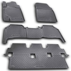 Novline ΠΑΤΑΚΙΑ ΣΕ ΣΚΑΦΗ TPE ΛΑΣΤΙΧΟ ΓΙΑ TOYOTA LANDCRUISER 200 11/2007-2012  ΣΕ ΑΝΘΡΑΚΙ ΣΚΟΥΡΟ ΓΚΡΙ ΧΡΩΜΑ NOVLINE - 5 ΤΕΜ.
