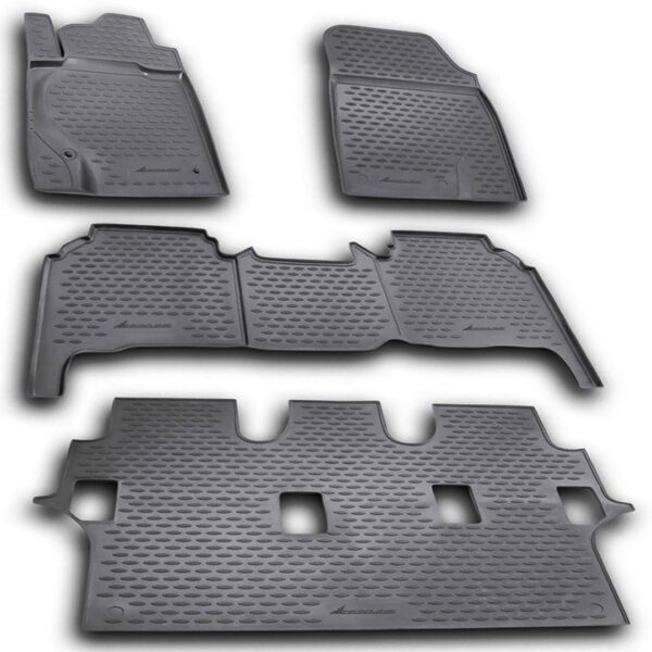 Novline ΜΑΡΚΕ ΠΑΤΑΚΙΑ ΣΕ ΣΚΑΦΗ TPE ΛΑΣΤΙΧΟ ΓΙΑ TOYOTA LANDCRUISER 200 11/2007-2012  ΣΕ ΑΝΘΡΑΚΙ ΣΚΟΥΡΟ ΓΚΡΙ ΧΡΩΜΑ NOVLINE - 5 ΤΕΜ.