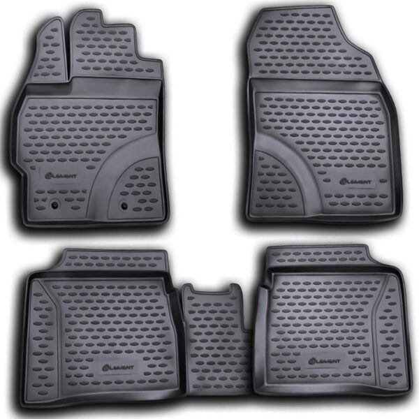Novline ΜΑΡΚΕ ΠΑΤΑΚΙΑ ΣΕ ΣΚΑΦΗ TPE ΛΑΣΤΙΧΟ ΓΙΑ TOYOTA PRIUS 10/2009-2015  ΣΕ ΑΝΘΡΑΚΙ ΣΚΟΥΡΟ ΓΚΡΙ ΧΡΩΜΑ NOVLINE - 4 ΤΕΜ.
