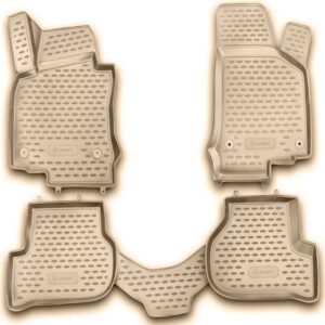 Novline ΜΑΡΚΕ ΠΑΤΑΚΙΑ ΣΕ ΣΚΑΦΗ TPE ΛΑΣΤΙΧΟ ΓΙΑ VW GOLF 6 04/2009-2012  ΣΕ ΜΠΕΖ ΧΡΩΜΑ NOVLINE - 4 ΤΕΜ.
