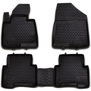 Novline ΜΑΡΚΕ ΠΑΤΑΚΙΑ ΣΕ ΣΚΑΦΗ TPE ΛΑΣΤΙΧΟ ΓΙΑ HYUNDAI SANTA FE 5D 2012-2018  ΣΕ ΜΑΥΡΟ ΧΡΩΜΑ NOVLINE - 4 ΤΕΜ.