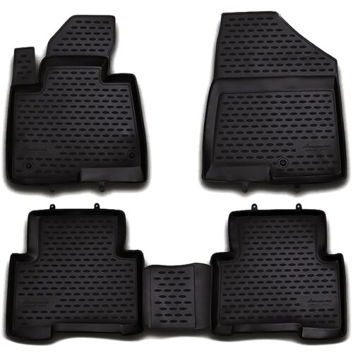 Novline ΜΑΡΚΕ ΠΑΤΑΚΙΑ ΣΕ ΣΚΑΦΗ TPE ΛΑΣΤΙΧΟ ΓΙΑ HYUNDAI SANTA FE 5D 2012-2018  ΣΕ ΜΑΥΡΟ ΧΡΩΜΑ NOVLINE – 4 ΤΕΜ.