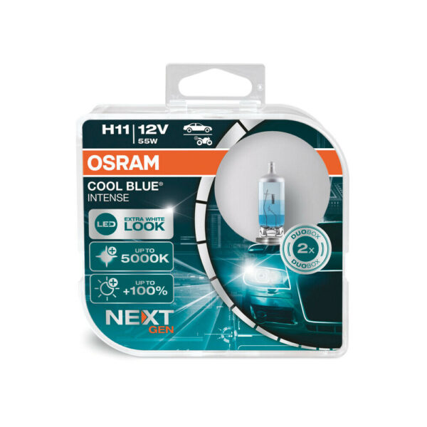Lampa H11 12V 55W 5.000K 1350lm COOL BLUE INTENSE (NEXT GEN) 2ΤΕΜ. - Image 2
