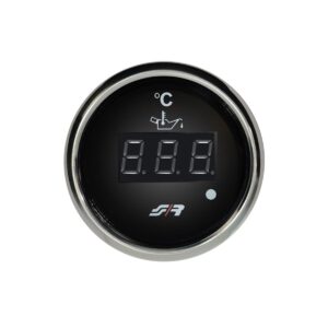 Simoni Racing ΟΡΓΑΝΟ ΘΕΡΜΟΚΡΑΣΙΑΣ ΛΑΔΙΟΥ ΨΗΦΙΑΚΟ ΜΑΥΡΟ ΜΕ ΔΑΚΤΥΛΙΔΙ ΧΡΩΜΙΟ 52mm SIMONI RACING - 1 TEM.