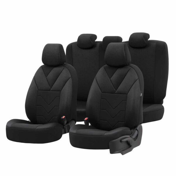 Amio ΚΑΛΥΜΜΑΤΑ ΚΑΘΙΣΜΑΤΩΝ OTOM RUBY 1202 GREY/BLACK ΜΑΥΡΟ/ΓΚΡΙ ΣΚΟΥΡΟ ΛΙΝΟ & ΔΕΡΜΑΤΙΝΗ SETΑΜΙΟ - 1 σετ.