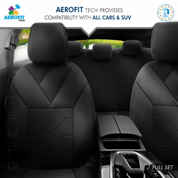 Amio ΚΑΛΥΜΜΑΤΑ ΚΑΘΙΣΜΑΤΩΝ OTOM RUBY 1202 GREY/BLACK ΜΑΥΡΟ/ΓΚΡΙ ΣΚΟΥΡΟ ΛΙΝΟ & ΔΕΡΜΑΤΙΝΗ SETΑΜΙΟ - 1 σετ. - Image 2