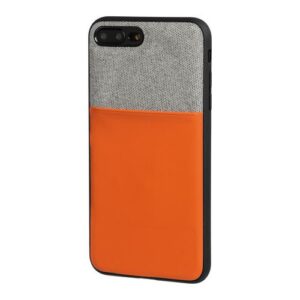 Lampa APPLE iPHONE 7 PLUS ΚΑΙ 8 PLUS ΘΗΚΗ ΚΙΝΗΤΟΥ DUO POCKET ΓΚΡΙ-ΠΟΡΤΟΚΑΛΙ ΜΑΓΝΗΤΙΚΗ SILVER LINE