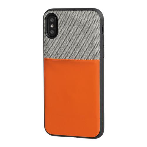 Lampa APPLE iPHONE X ΘΗΚΗ ΚΙΝΗΤΟΥ DUO POCKET ΓΚΡΙ-ΠΟΡΤΟΚΑΛΙ ΜΑΓΝΗΤΙΚΗ SILVER LINE