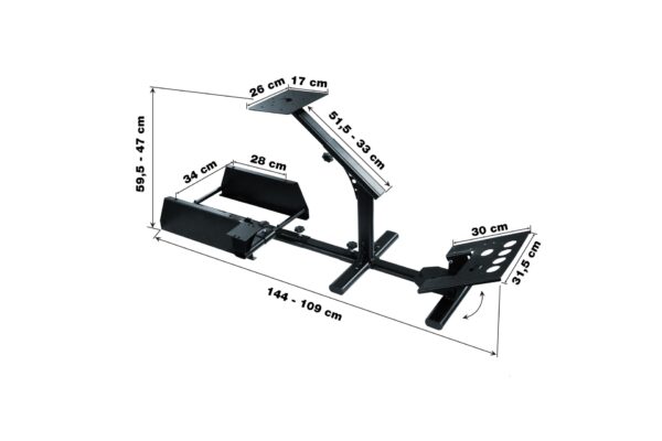 Simoni Racing ΒΑΣΗ ΓΙΑ ΠΡΟΣΟΜΟΙΩΤΗ ΟΔΗΓΗΣΗΣ SIM STATION 5 ΜΑΥΡΗ ΓΙΑ BUCKET ΚΑΘΙΣΜΑ ΣΕ ΠΑΙΧΝΙΔΟΜΗΧΑΝΕΣ​ SIMONI RACING - 1 TEM - Image 2