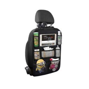 Simoni Racing ΘΗΚΕΣ ΠΛΑΤΗΣ ΚΑΘΙΣΜΑΤΟΣ ORGANIZER ΜΑΥΡΟ ΜΕ ΘΗΚΗ TABLET 10'' ΚΑΙ 7 ΘΗΚΕΣ 61x41cm