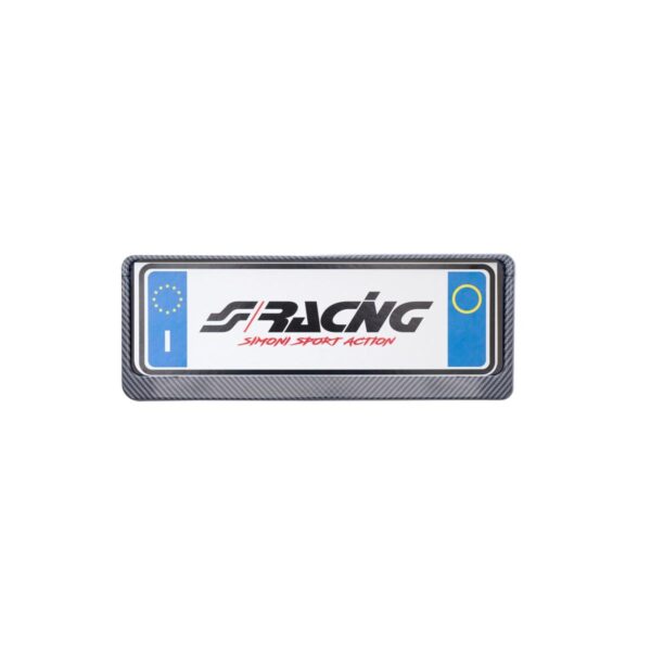 Simoni Racing ΠΛΑΙΣΙΟ ΠΙΝΑΚΙΔΑΣ CARBON LOOK ΕΜΠΡΟΣ​ SIMONI RACING 37 x 13 cm - 1 TEM.