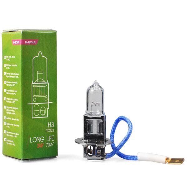 M-Tech H3 24V 70W PK22s POWERTEC LONG LIFE ΑΛΟΓΟΝΟΥ 1ΤΕΜ. ΚΟΥΤΙ M-TECH - Image 2