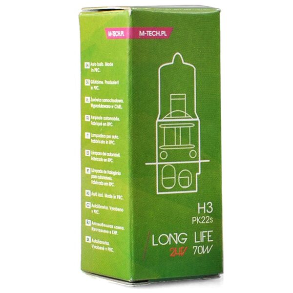 M-Tech H3 24V 70W PK22s POWERTEC LONG LIFE ΑΛΟΓΟΝΟΥ 1ΤΕΜ. ΚΟΥΤΙ M-TECH - Image 3
