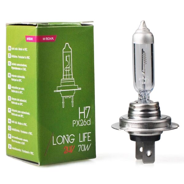 M-Tech H7 24V 70W PX26d POWERTEC LONG LIFE ΑΛΟΓΟΝΟΥ 1ΤΕΜ. ΚΟΥΤΙM-TECH - Image 2