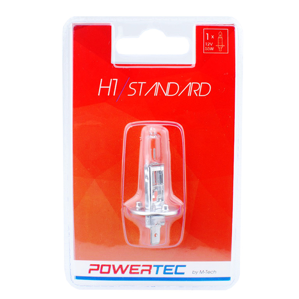 M-Tech Λαμπάκι Αλογόνου H1 12V 55W P14,5s POWERTEC STANDARD 1ΤΕΜ.