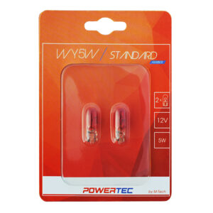 M-Tech WY5W 12V 5W W2,1x9,5d ΠΟΡΤΟΚΑΛΙ (ΚΑΡΦΩΤΟ ΑΚΑΛΥΚΟ) POWERTEC STANDARD ΑΛΟΓΟΝΟΥ 2ΤΕΜ.