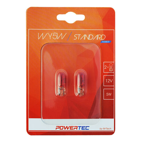 M-Tech WY5W 12V 5W W2,1×9,5d ΠΟΡΤΟΚΑΛΙ (ΚΑΡΦΩΤΟ ΑΚΑΛΥΚΟ) POWERTEC STANDARD ΑΛΟΓΟΝΟΥ 2ΤΕΜ.
