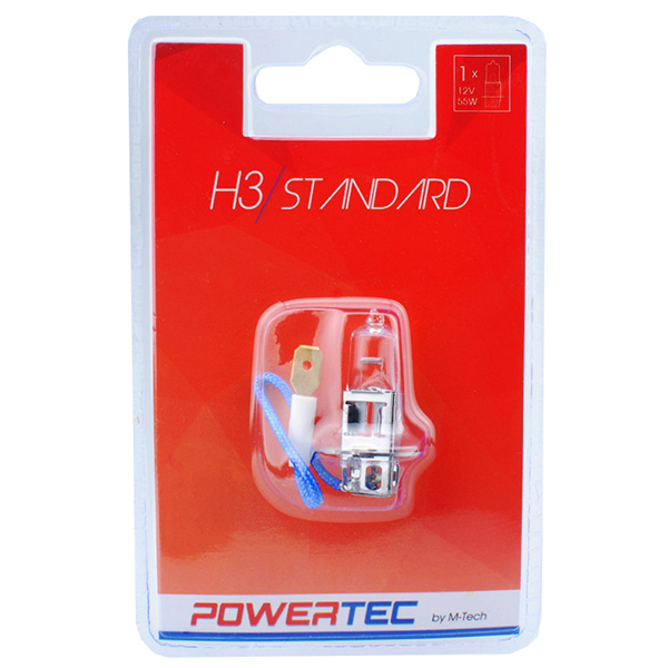 M-Tech Λαμπάκι Αλογόνου H3 12V 60/55W PK22s POWERTEC STANDARD ΑΛΟΓΟΝΟΥ 1ΤΕΜ.
