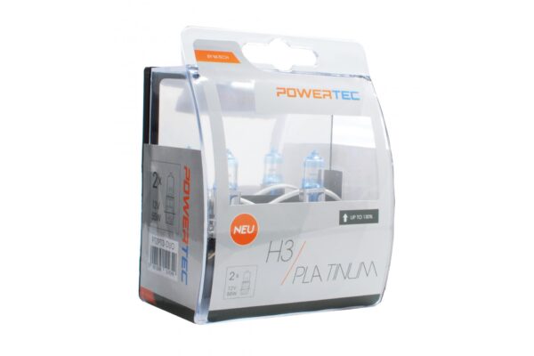 M-Tech H3 12V 55W 3.250K +130% PK22s POWERTECK PLATINUM 2ΤΕΜ. M-TECH