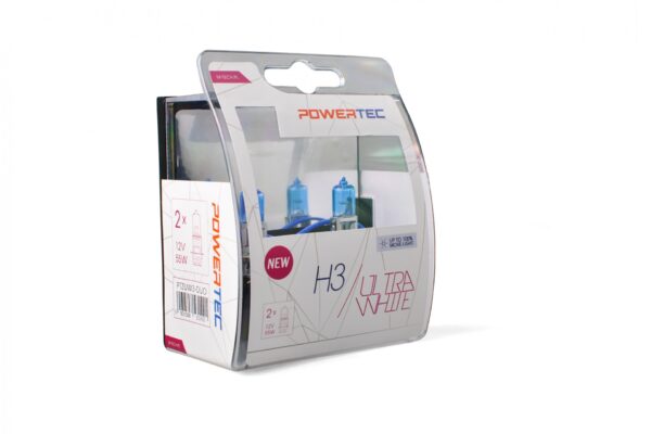 M-Tech H3 12V 55W PK22s POWERTEC ULTRA WHITE 2ΤΕΜ. M-TECH