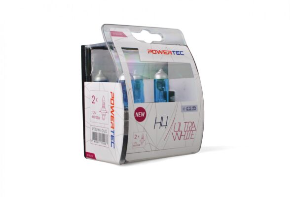M-Tech H4 12V 60/55W P43t-38 POWERTEC ULTRA WHITE 2ΤΕΜ. M-TECH