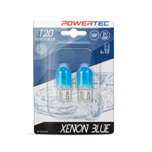 M-Tech W21/5W (T20) 12V POWERTEC XENON BLUE M-TECH - 2 τεμ.