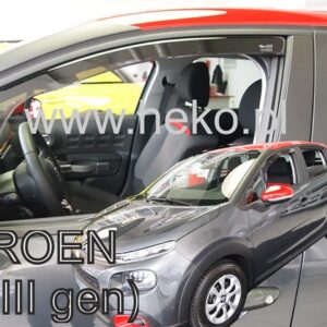 Heko ΑΝΕΜΟΘΡΑΥΣΤΕΣ ΓΙΑ CITROEN C3 3 5D 2017+ ΖΕΥΓΑΡΙ ΑΠΟ ΕΥΚΑΜΠΤΟ ΦΙΜΕ ΠΛΑΣΤΙΚΟ HEKO - 2 ΤΕΜ.