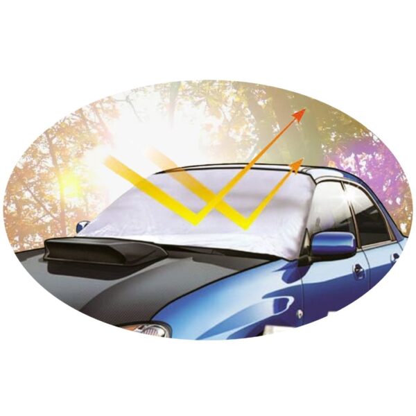 Race Axion Εξωτερική Ηλιοπροστασία Large Μ195-147 Χ Υ95 cm για το Παρμπρίζ από Ύφασμα 3 Στρώσεων και Ρινίσματα Αλουμινίου σε ασημί χρώμα με logo και άκαυστη επένδυση Race Axion - 1 τεμάχιο - Image 3