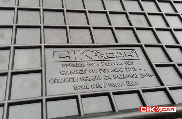 Cik ΜΑΡΚΕ ΠΑΤΑΚΙΑ ΣΕ ΣΚΑΦΗ ΛΑΣΤΙΧΟ ΓΙΑ CITROEN C4 PICASSO 5D 2014-2018 ΣΕ ΜΑΥΡΟ ΧΡΩΜΑ ΜΕ ΚΟΥΜΠΩΜΑΤΑ CIK - 4 ΤΕΜ. - Image 3
