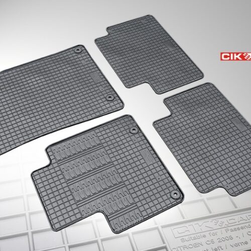 Cik ΜΑΡΚΕ ΠΑΤΑΚΙΑ ΣΕ ΣΚΑΦΗ ΛΑΣΤΙΧΟ ΓΙΑ CITROEN C5 2008-2011 / C5 FACELIFT 2011-2017 ΣΕ ΜΑΥΡΟ ΧΡΩΜΑ ΜΕ ΚΟΥΜΠΩΜΑΤΑ CIK – 4 ΤΕΜ.