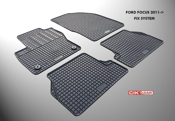 Cik ΜΑΡΚΕ ΠΑΤΑΚΙΑ ΣΕ ΣΚΑΦΗ ΛΑΣΤΙΧΟ ΓΙΑ FORD FOCUS 2011-2015 ΣΕ ΜΑΥΡΟ ΧΡΩΜΑ ΜΕ ΚΟΥΜΠΩΜΑΤΑ CIK - 4 ΤΕΜ.