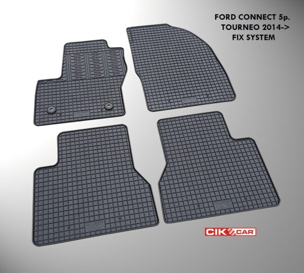 Cik ΜΑΡΚΕ ΠΑΤΑΚΙΑ ΣΕ ΣΚΑΦΗ ΛΑΣΤΙΧΟ ΓΙΑ FORD TRANSIT CONNECT TOURNEO 5ΘΕΣΙΟ 2014+ ΣΕ ΜΑΥΡΟ ΧΡΩΜΑ ΜΕ ΚΟΥΜΠΩΜΑΤΑ CIK - 4 ΤΕΜ.