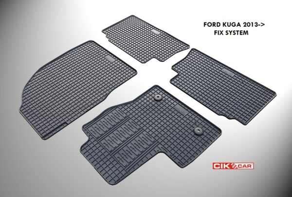 Cik ΜΑΡΚΕ ΠΑΤΑΚΙΑ ΣΕ ΣΚΑΦΗ ΛΑΣΤΙΧΟ ΓΙΑ FORD KUGA 2013-2015 ΣΕ ΜΑΥΡΟ ΧΡΩΜΑ ΜΕ ΚΟΥΜΠΩΜΑΤΑ CIK - 4 ΤΕΜ.