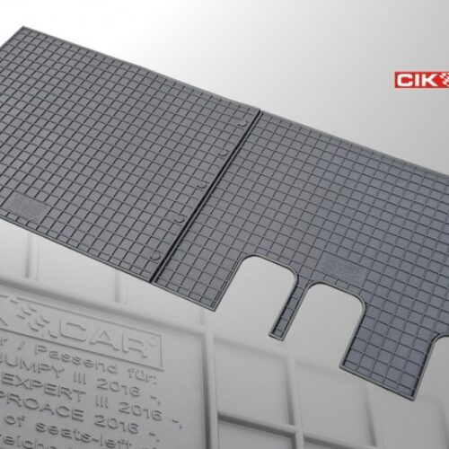 Cik ΜΑΡΚΕ ΠΑΤΑΚΙΑ ΣΕ ΣΚΑΦΗ ΛΑΣΤΙΧΟ ΓΙΑ TOYOTA PROACE / CITROEN JUMPY / PEUGEOT EXPERT FURGON 2016+ ΣΕ ΜΑΥΡΟ ΧΡΩΜΑ ΜΕ ΣΤΡΟΓΓΥΛΑ ΚΟΥΜΠΩΜΑΤΑ CIK – 3 ΤΕΜ.