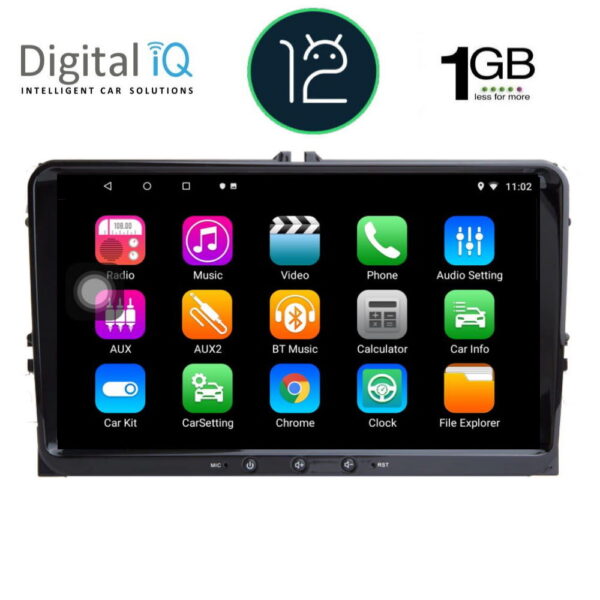Digital IQ ΟΘΟΝΗ MULTIMEDIA 2DIN VW 2004-2014  ANDROID 12 /RAM 1GB/9 inc/GPS/WI-FI/USB/SD/RADIO  DIGITAL IQ - Image 2