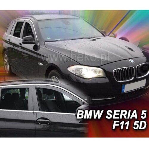 Heko ΑΝΕΜΟΘΡΑΥΣΤΕΣ ΓΙΑ BMW 5 F11 4D WAGON 2010-2017 ΣΕΤ ΑΥΤΟΚΙΝΗΤΟΥ ΑΠΟ ΕΥΚΑΜΠΤΟ ΦΙΜΕ ΠΛΑΣΤΙΚΟ HEKO – 4 ΤΕΜ.
