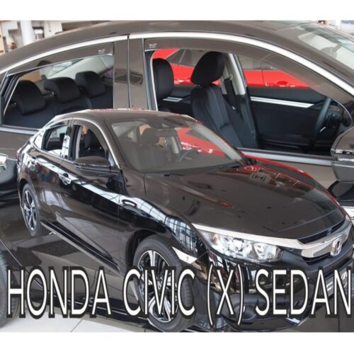 Heko ΑΝΕΜΟΘΡΑΥΣΤΕΣ ΓΙΑ HONDA CIVIC X GEN 4D 2017+ ΣΕΤ ΑΥΤΟΚΙΝΗΤΟΥ ΑΠΟ ΕΥΚΑΜΠΤΟ ΦΙΜΕ ΠΛΑΣΤΙΚΟ HEKO – 4 ΤΕΜ.