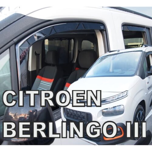Heko ΑΝΕΜΟΘΡΑΥΣΤΕΣ ΓΙΑ CITROEN BERLINGO III/PEUGEOT RIFTER/OPEL COMBO E 4D/5D LOV 2018+ ΣΕΤ ΑΥΤΟΚΙΝΗΤΟΥ ΑΠΟ ΕΥΚΑΜΠΤΟ ΦΙΜΕ ΠΛΑΣΤΙΚΟ HEKO – 4 ΤΕΜ.
