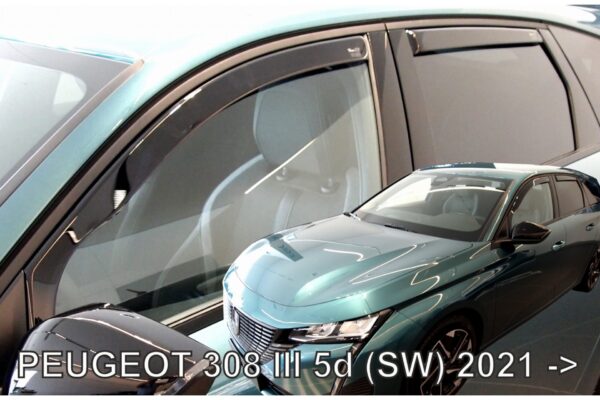 Heko ΑΝΕΜΟΘΡΑΥΣΤΕΣ ΓΙΑ PEUGEOT 308 5D SW 2021+ ΣΕΤ ΑΥΤΟΚΙΝΗΤΟΥ ΑΠΟ ΕΥΚΑΜΠΤΟ ΦΙΜΕ ΠΛΑΣΤΙΚΟ HEKO - 4 ΤΕΜ.