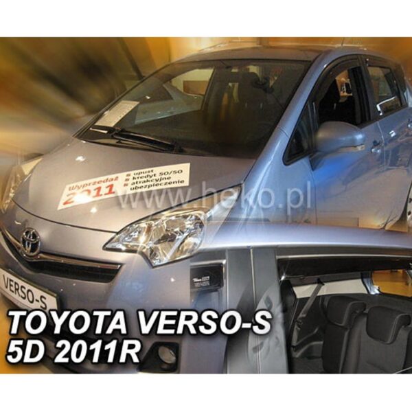 Heko ΑΝΕΜΟΘΡΑΥΣΤΕΣ ΓΙΑ TOYOTA VERSO S 5D 2011+ ΣΕΤ ΑΥΤΟΚΙΝΗΤΟΥ ΑΠΟ ΕΥΚΑΜΠΤΟ ΦΙΜΕ ΠΛΑΣΤΙΚΟ HEKO - 4 ΤΕΜ.