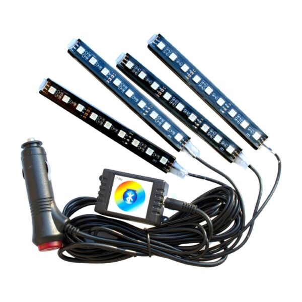 Simoni Racing ΣΥΣΤΗΜΑ ΕΣΩΤΕΡΙΚΟΥ ΦΩΤΙΣΜΟΥ ATHMOSPHERE KIT 4ΤΕΜ. 9LED RGB MULTICOLOR ΜΕ ΦΙΣ ΑΝΑΠΤΗΡΑ