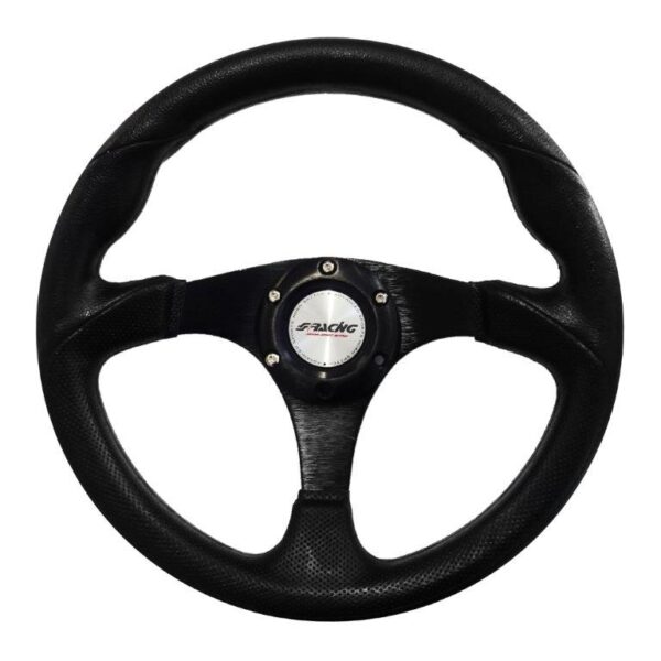 Simoni Racing ΤΙΜΟΝΙ BARCHETTA EVO - ΜΑΥΡΟ ΟΙΚΟΛΟΓΙΚΟ ΔΕΡΜΑ 320mm